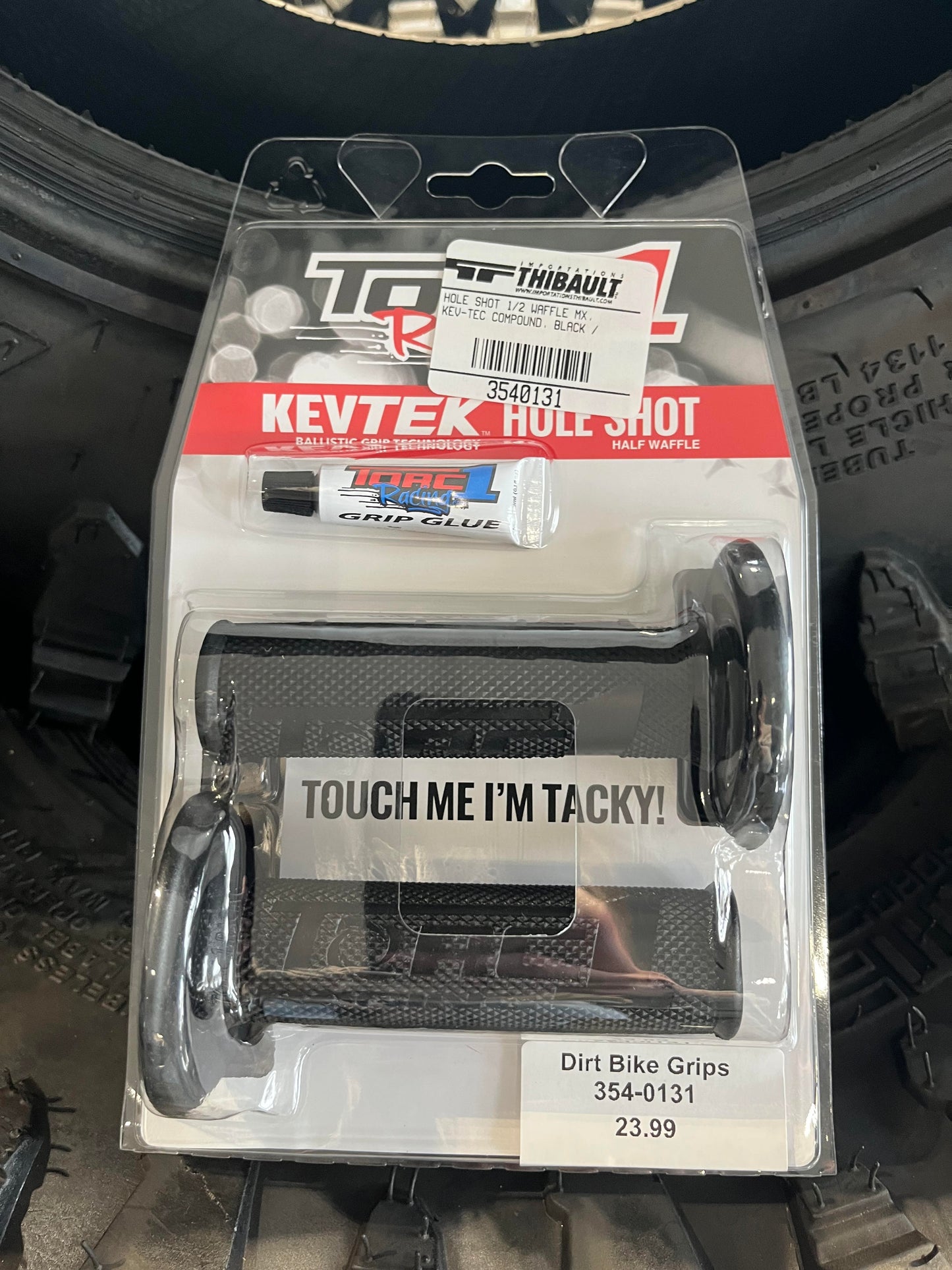 Torc 1 Racing Kevtek Hole Shot 1/2 Waffle Black Grips