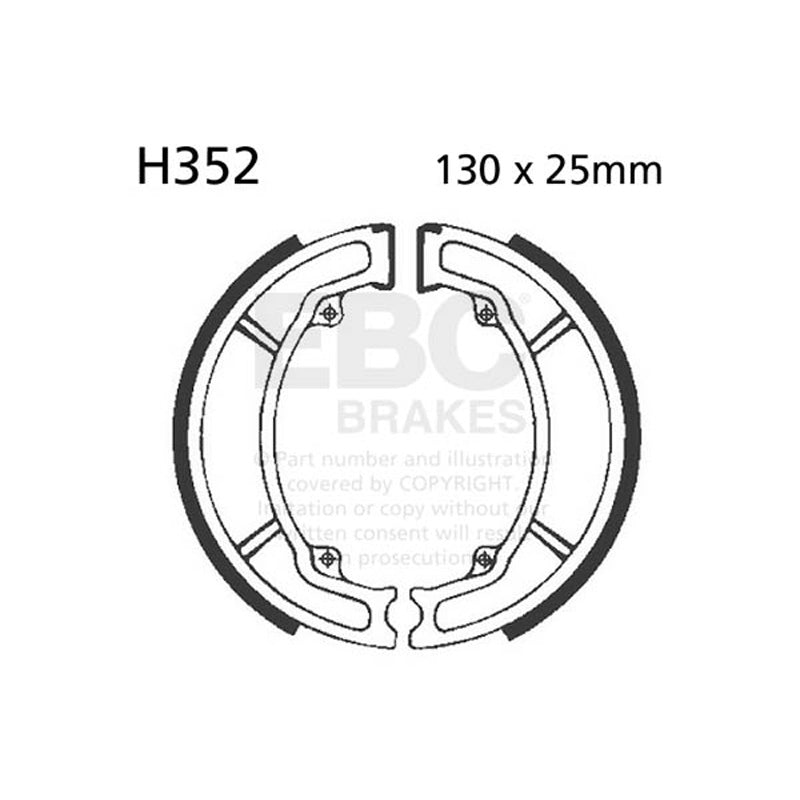 BRAKE SHOES - 352 REAR