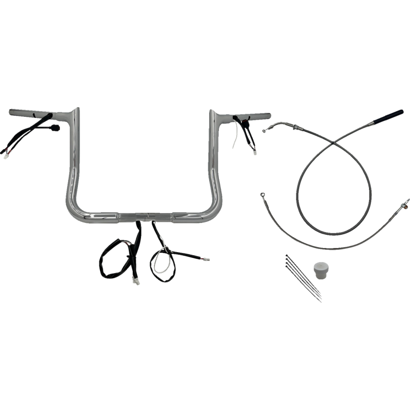 1-1/4" EZ Install Pointed Top Handlebar - 12" - CHR