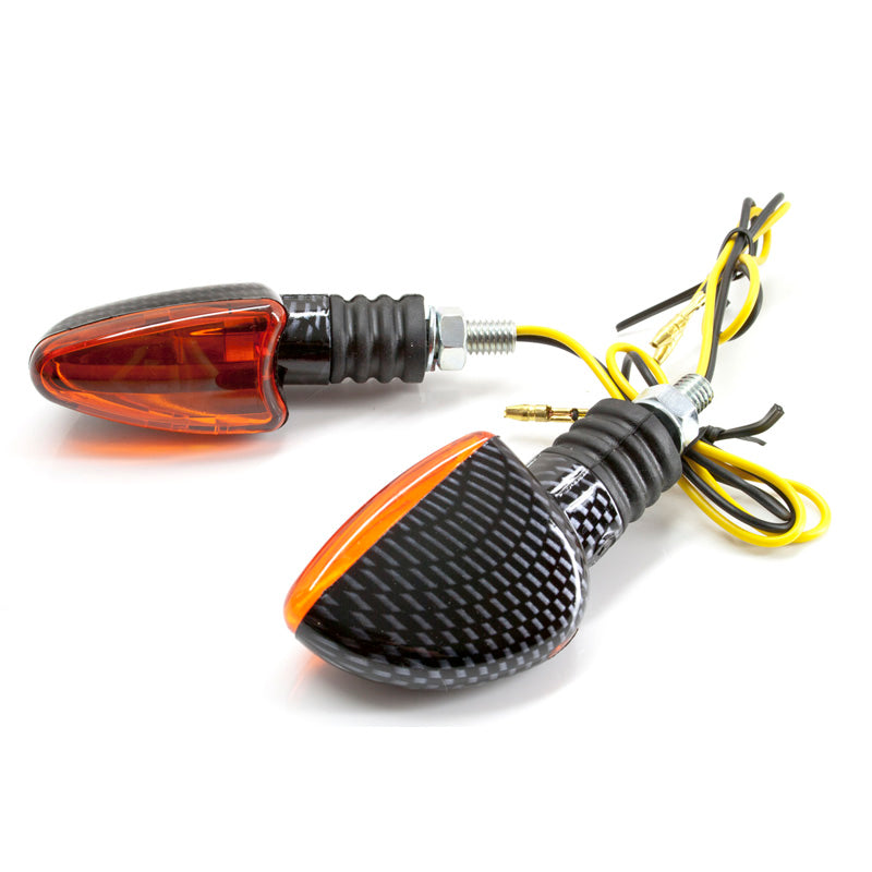 CARBON LOOK DEVIL FLASHER AMBER 2/PCS.