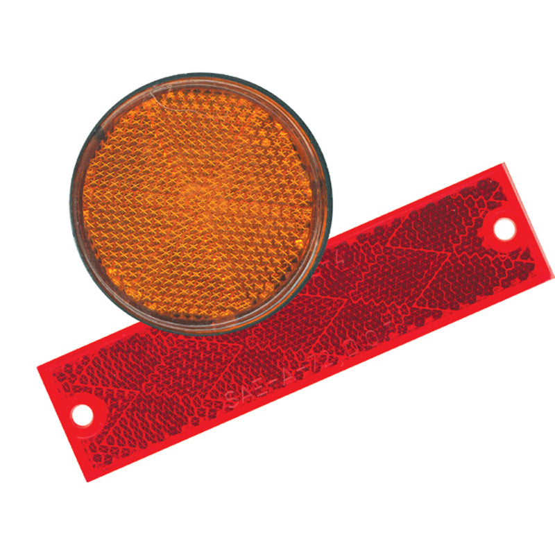ROND REFLECTOR 2-1/4" AMBER CENTER BOLT