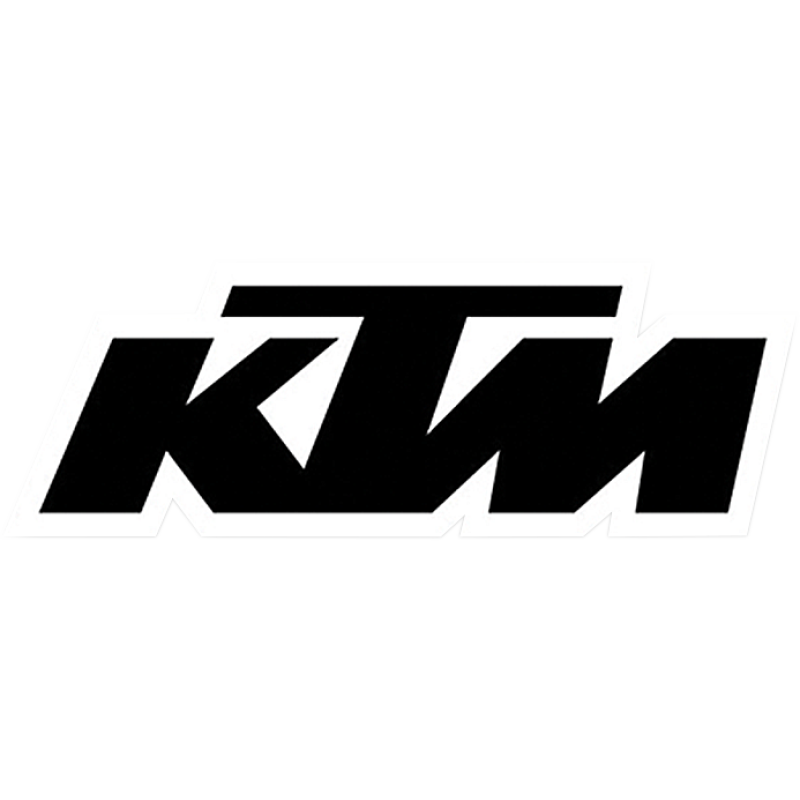 1' DIE CUT STICKER - KTM (BLACK)