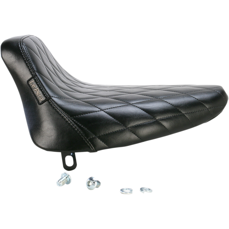 Bare Bones Solo Seat-Diamond Stitch-Black-Softail 84-99