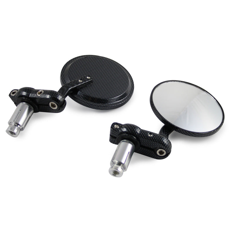 HANDLEBAR END MIRROR CARBON LOOK (PR)