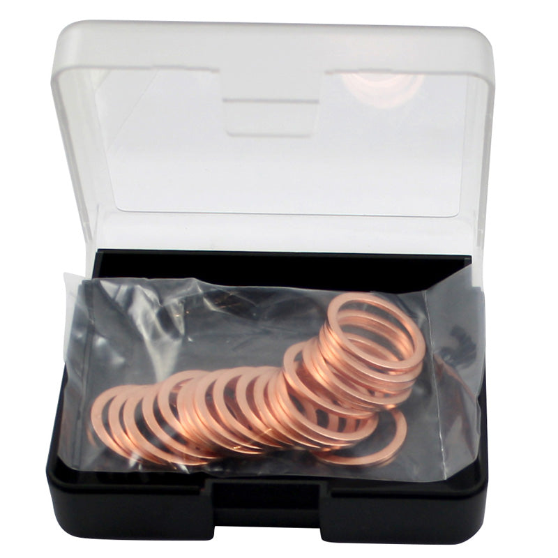 COPPER DRAIN PLUG WASHERS 1.5 X 14 X 10MM (5PCS)