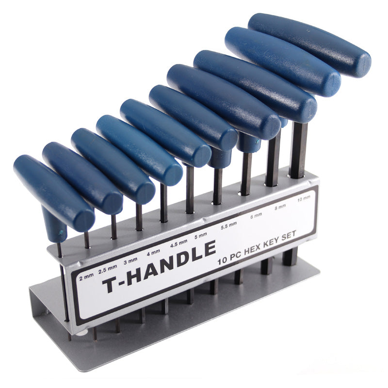 T-HANDLE HEX KEY SET (METRIC) 10PCS.