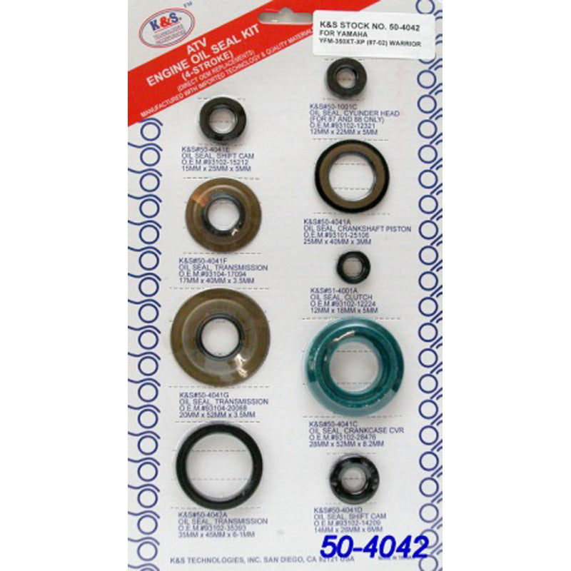 SEAL KIT 9P YFM350X/R/S 87-07,RAPTOR 08-10