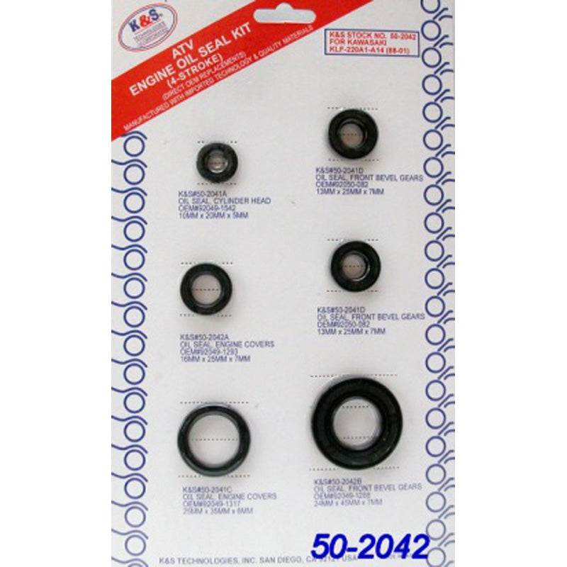 ENG.SEAL KIT 6PCS KLF220/250 88-08 BAYOU.