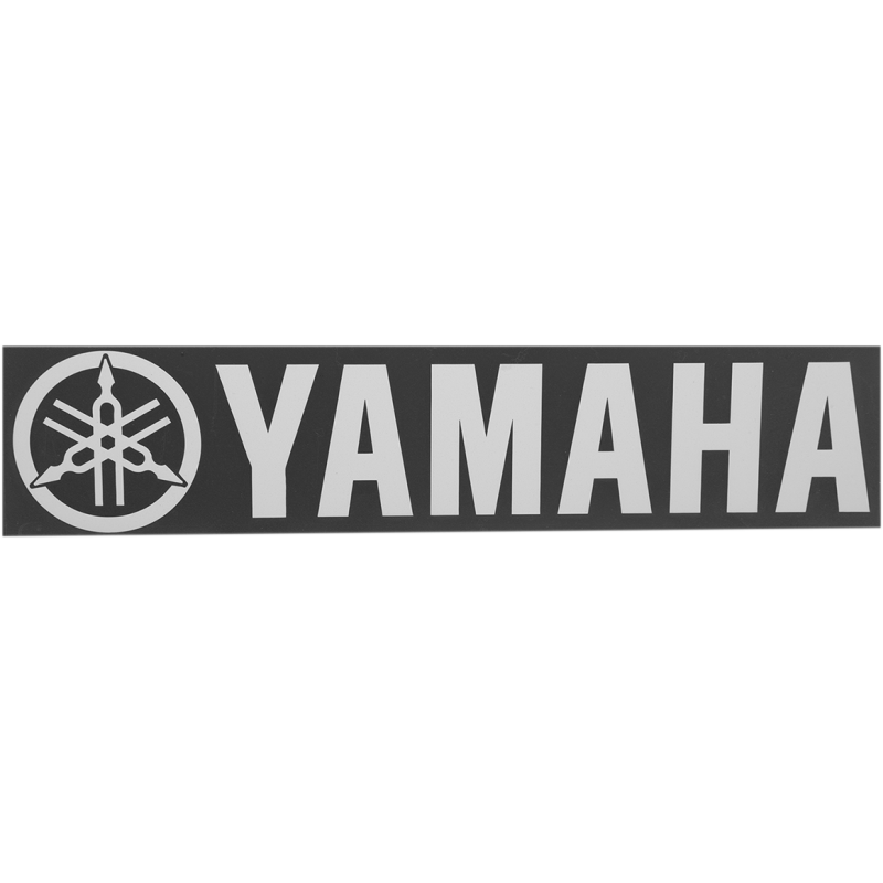 1' DIE CUT STICKER - YAMAHA WHITE