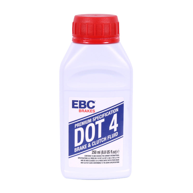 BRAKE FLUID DOT-4 EBC 8 OZ/6 CASE.