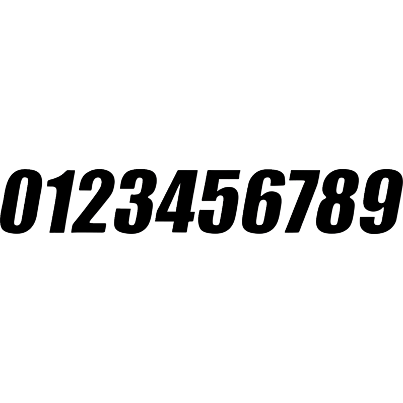 NUMBER DCOR SX #7 BLK 6"