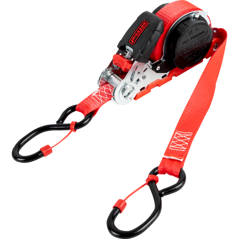 1x16 1500lb Self Lock Retractable Ratchet Strap w lock hook