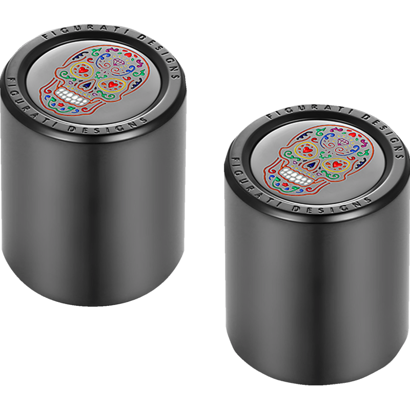 ND MAG DOCKING COVERS BLACK WITH SUGAR SKULL-25.2X32MM