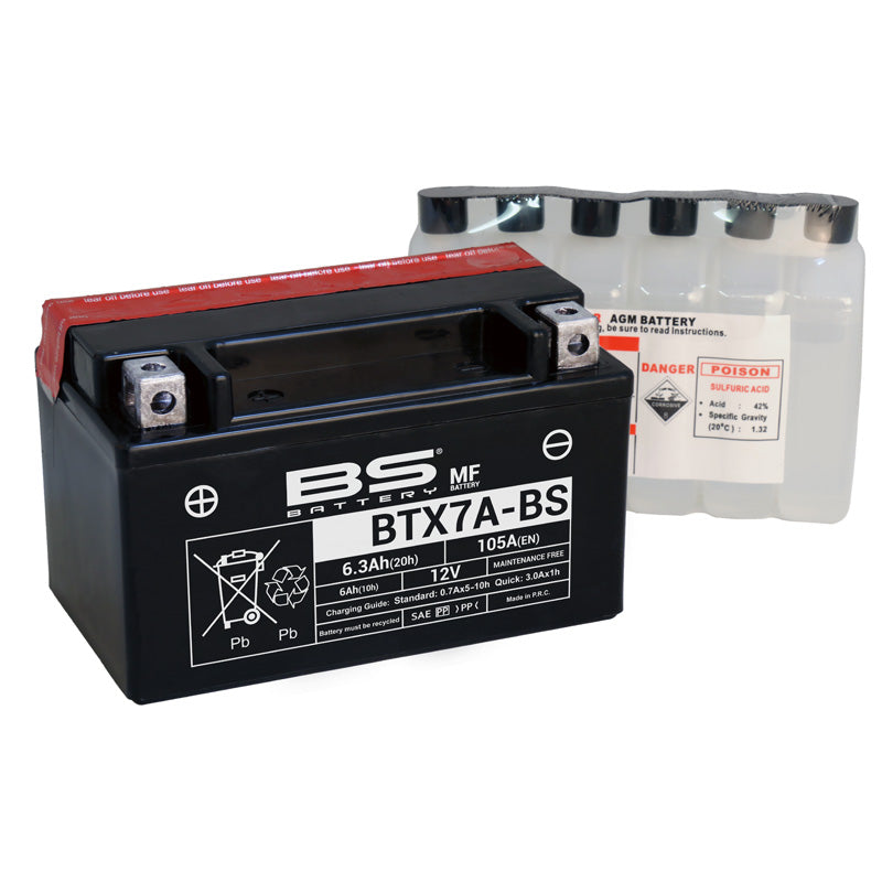 BTX7A-BS MAINTENANCE FREE 12V BATTERY