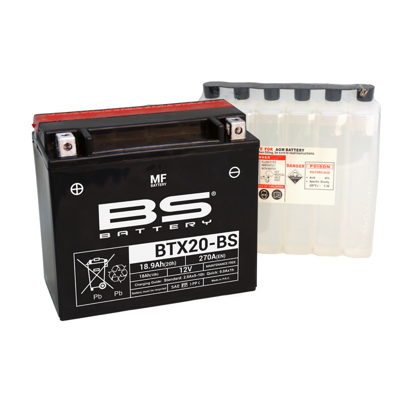 BTX20-BS MAINTENANCE FREE 12V BATTERY