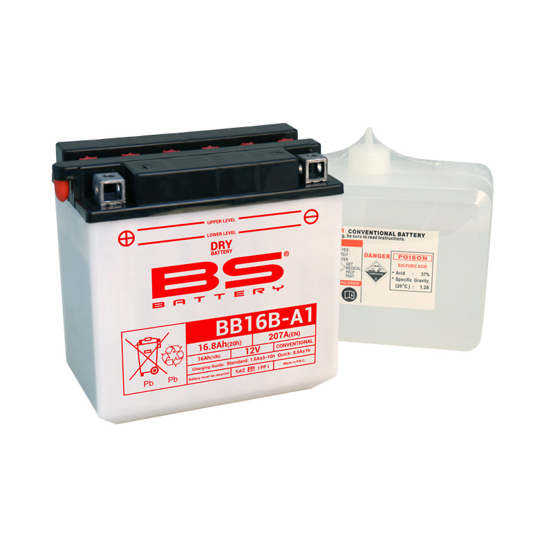 BB16B-A1 12V BATTERY WITH ACID PACK