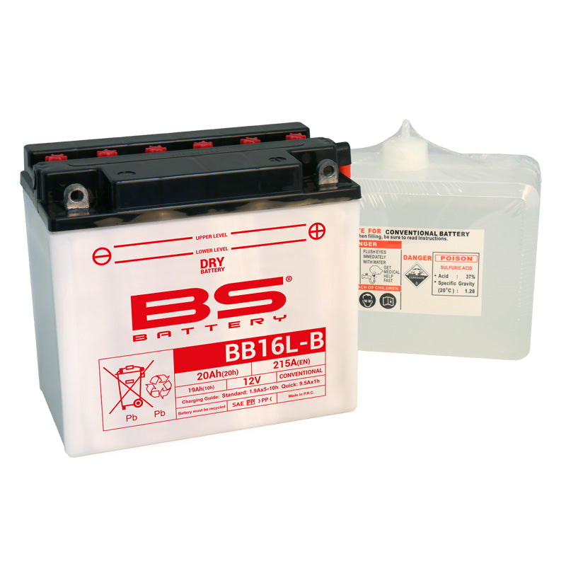 BB16L-B 12V BATTERY WITH ACID PACK
