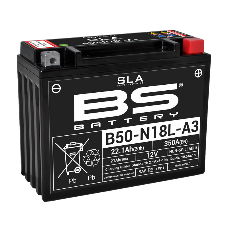 B50-N18L-A3 12V BATTERY WITH ACID PACK