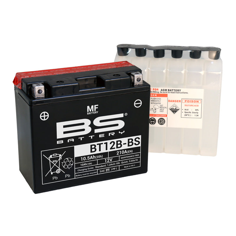 BT12B-BS MAINTENANCE FREE 12V BATTERY