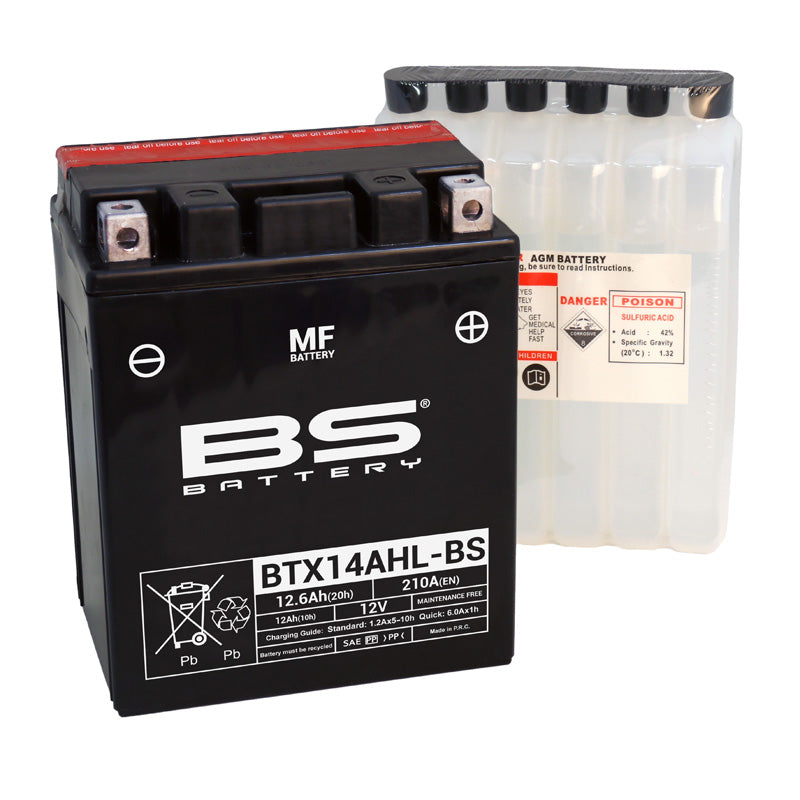BTX14AHL-BS MAINTENANCE FREE 12V BATTERY