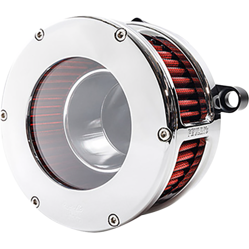 AIR CLEANER BA CLEAR COVER CHROME/RED M8 VVT