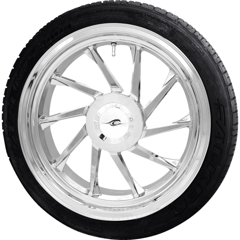 WHEEL REAR RIGHT HURRICANE 3D TRIKE W/TIRE 18" CHR