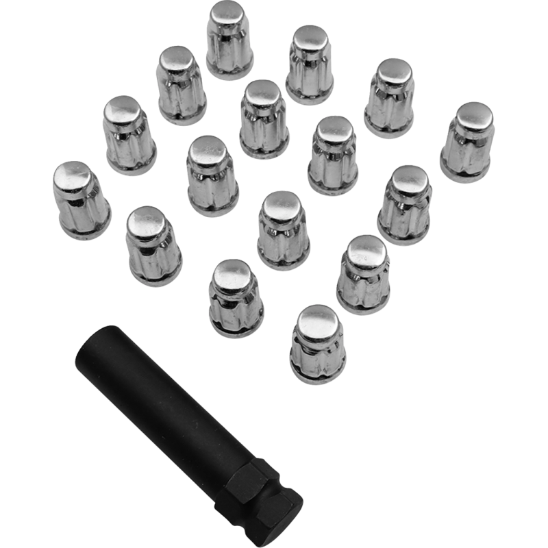 3/8" CHROME LUG NUT SPLINED (16) W/LUG NUT KEY