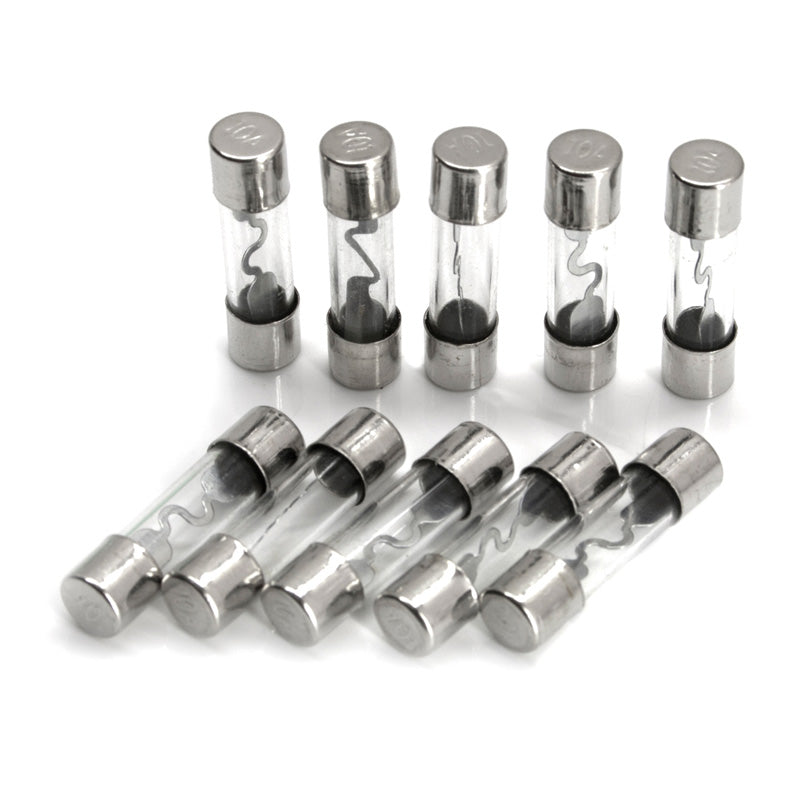 BOX OF 10 FUSES ROUND 10A/25MM