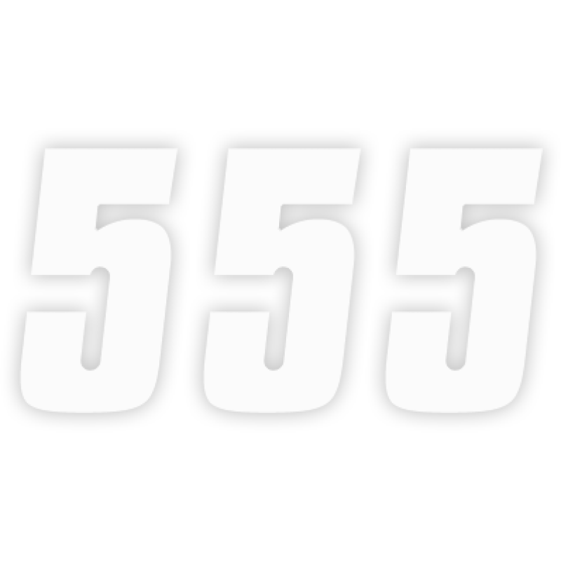FACTORY 4" NUMBER WHITE #5