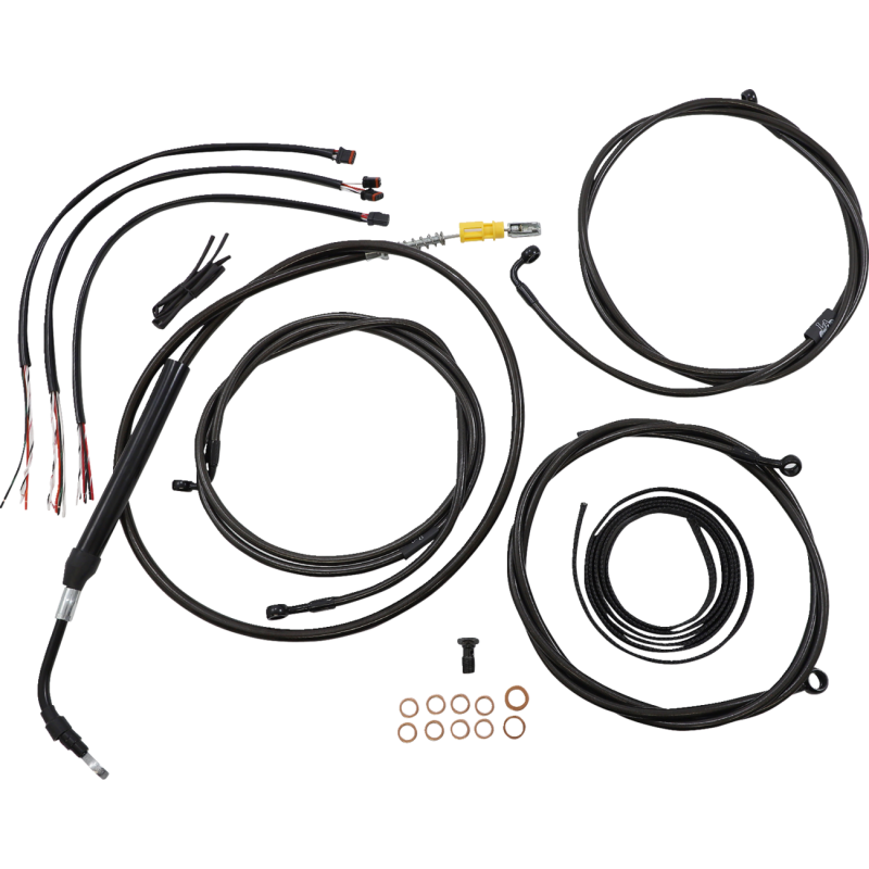 HANDLEBAR CABLE KIT 18" - 20" WITH WIRING MIDNIGHT