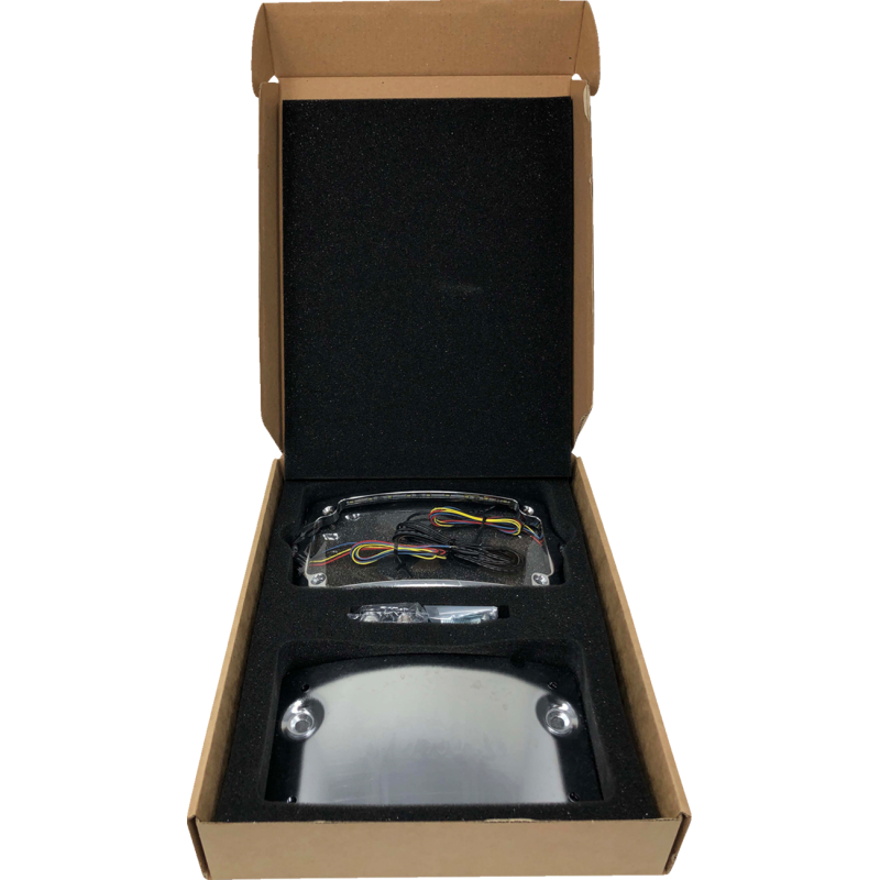 CURVED ELYPSE 3-1 TOURING LICENSE PLATE KIT CHROME