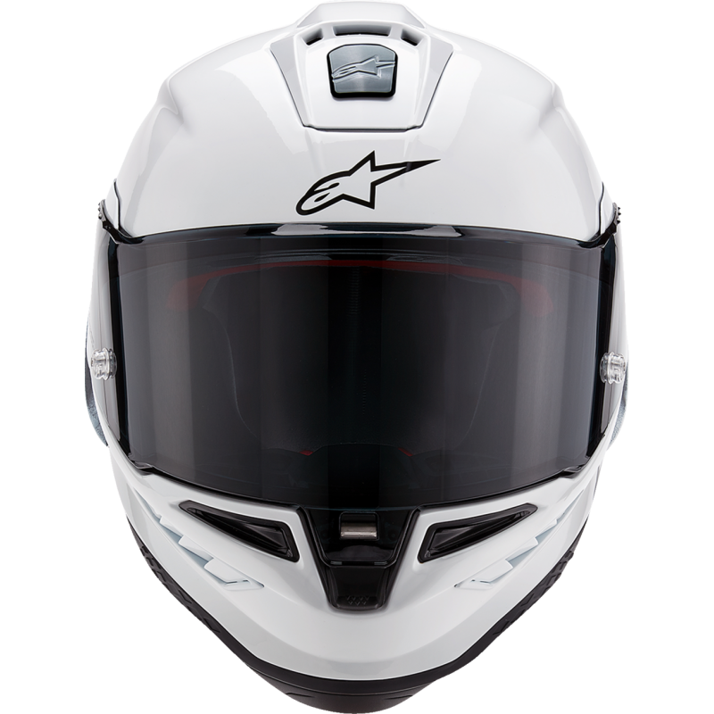 S-R10 SOLID HELMET WHT GLS/BLK MT XL