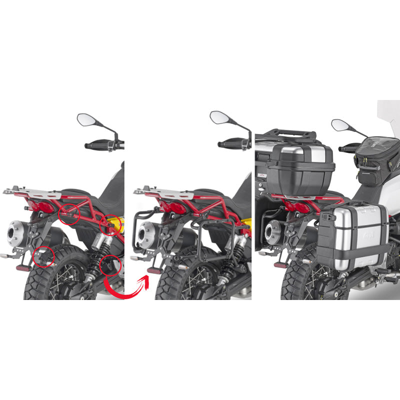 PL ONE-FIT MONOKEY SIDE BRACKET MOTO GUZZI V85 TT