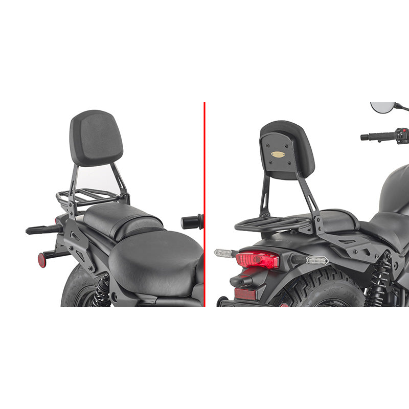 BACKREST + RACK BLACK ELIMINATOR 500