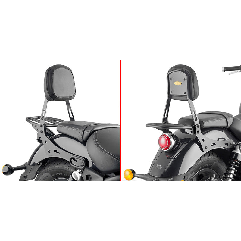 BACKREST + RACK BLACK SUPER METEOR 650