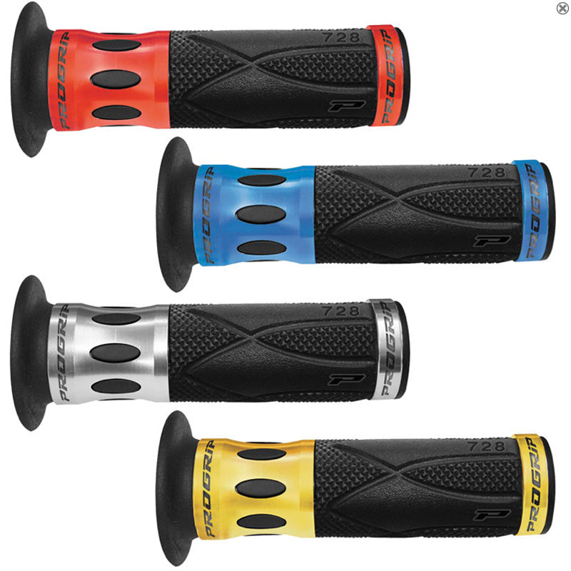 GRIPS ART 728 MM 22/25 RUBBER BLUE ANODIZED