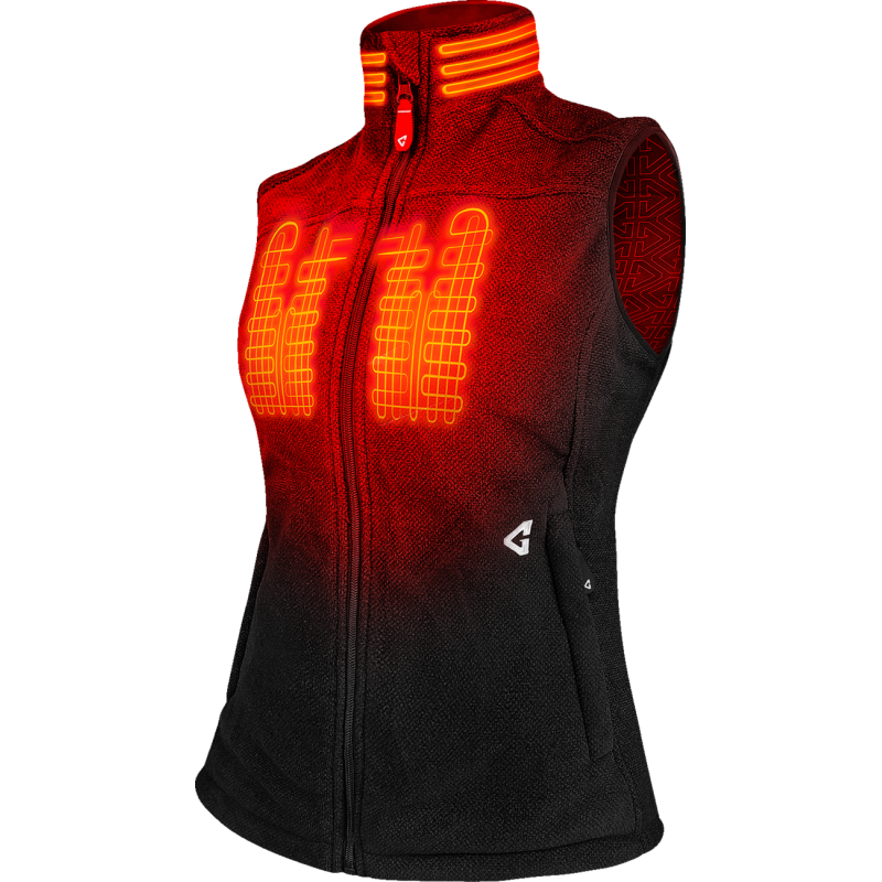 VEST WMN HEAT 7V THERMITE 2 FLEECE BK L