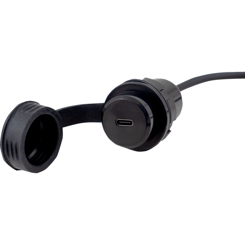 SINGLE PORT USB CHARGER TYPE C BLACK