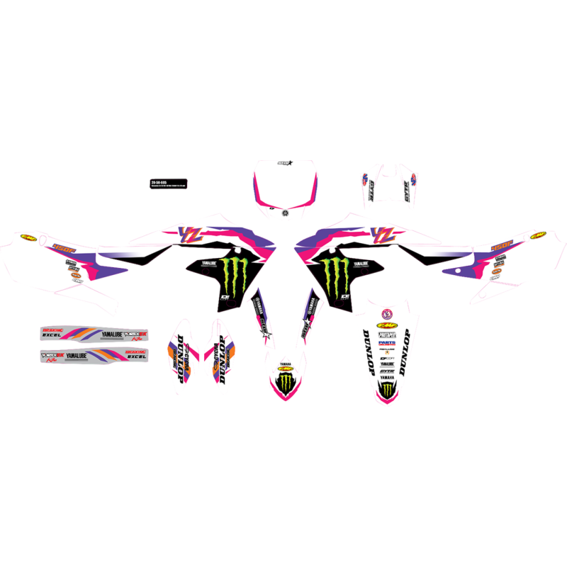 Cmplt kit 93 MEY RETRO Star - YZ 450 (18-22)WHT BG