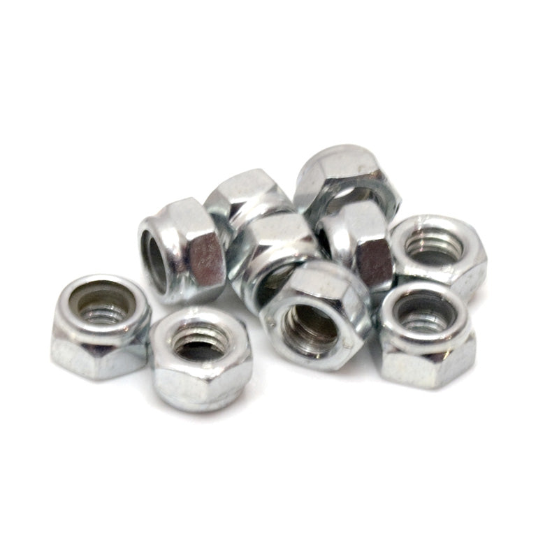 HEXAGON NYLON LOCK NUT  6MM PACK/10.