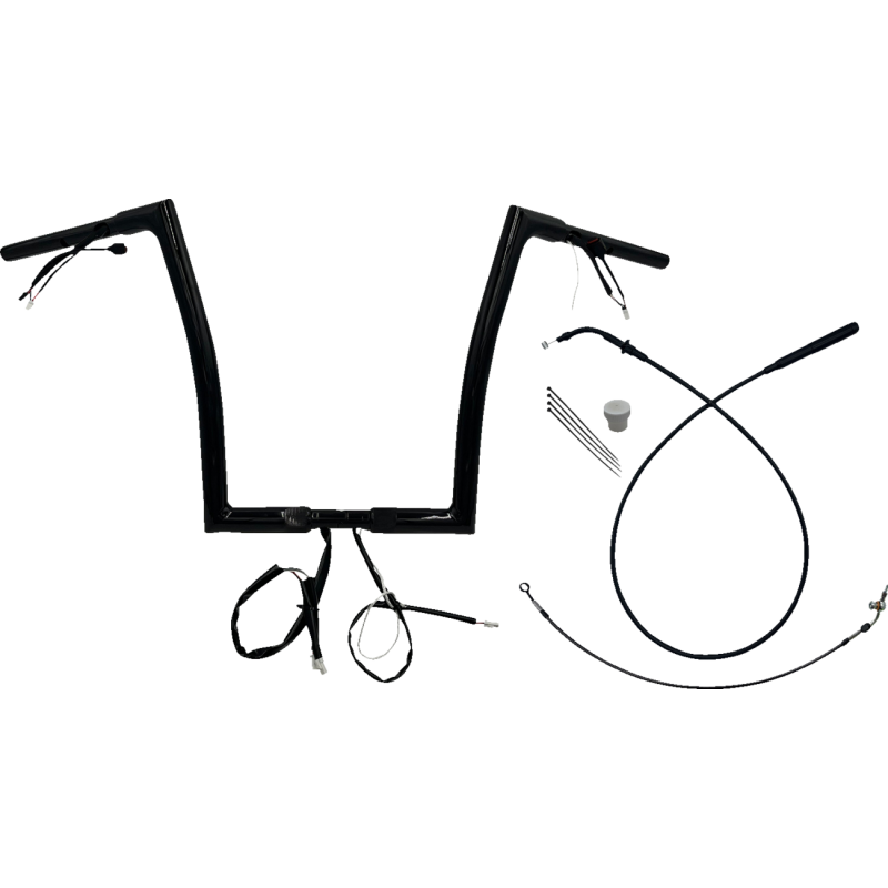 1-1/4" EZ Install Flat Top Handlebar - 14" - BLK