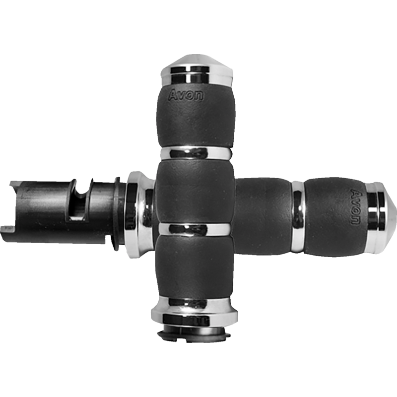 3-Ring Velvet Air Grips - TBW - Chrome