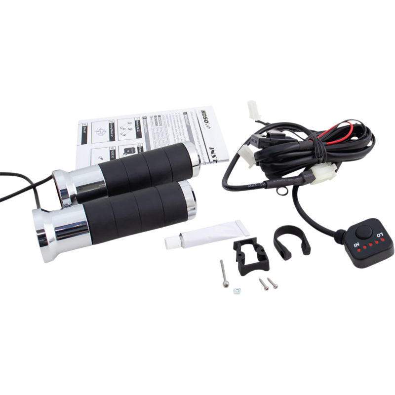 TITAN HEATED GRIPS CHROME (7/8 + 1'')
