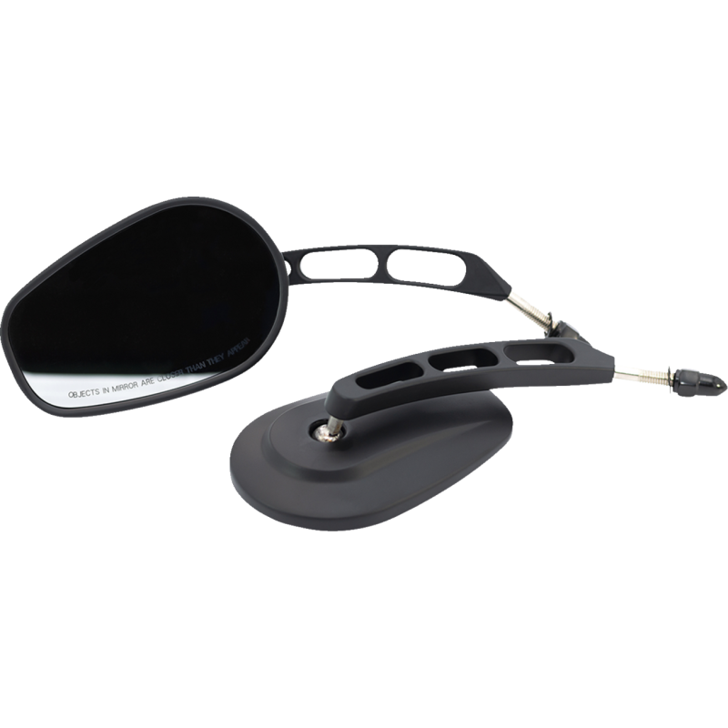 Mirror - Thru-Mount - Side View - Oval black