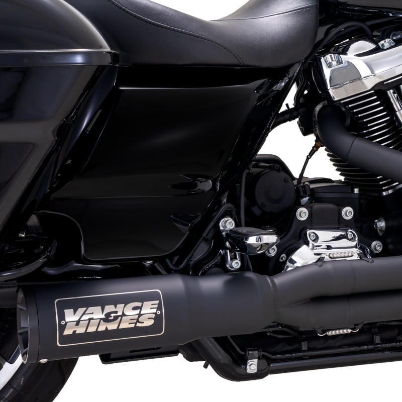 EXHAUST 2-1 HI OUTP BLK MATT SS 17+FL