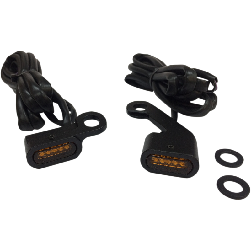 09-17 FLHT LED MRKR LIGHTS BLK AMBR PR