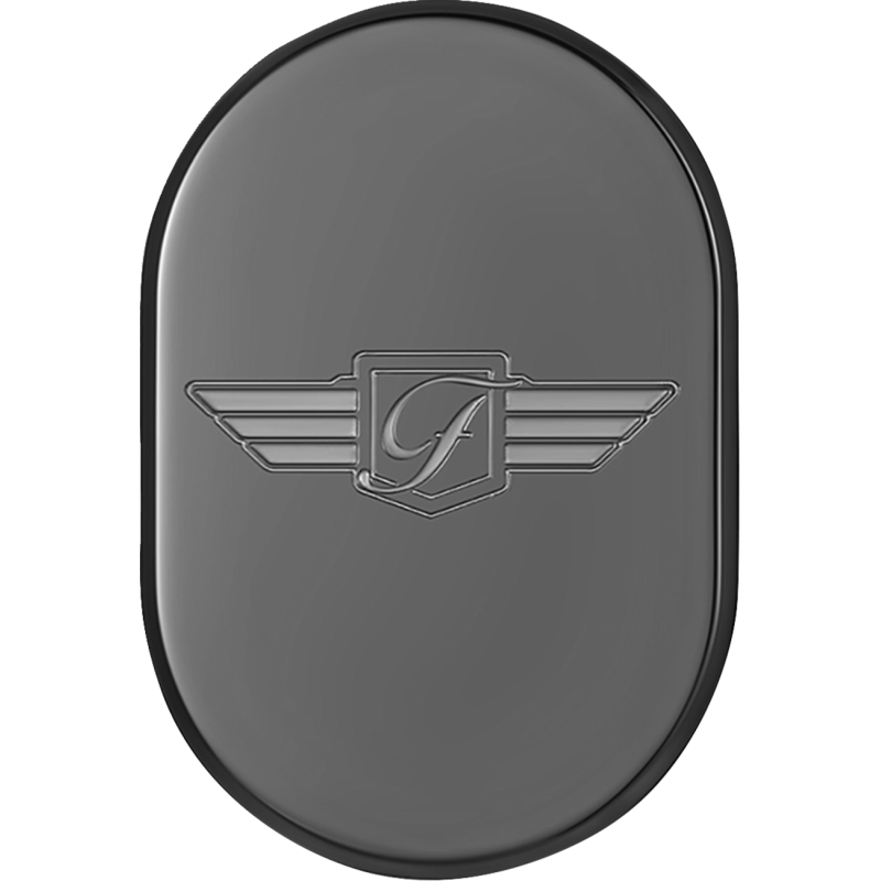 BACK FENDER COVER BLACK WITH FIGURATI DESIGNS LOGO-LEFT