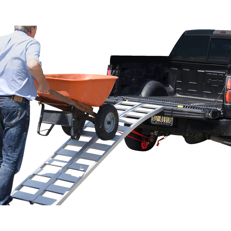 (2) 12"X90" ARCHED ALUMINUM RAMP 1500 LB PER PAIR