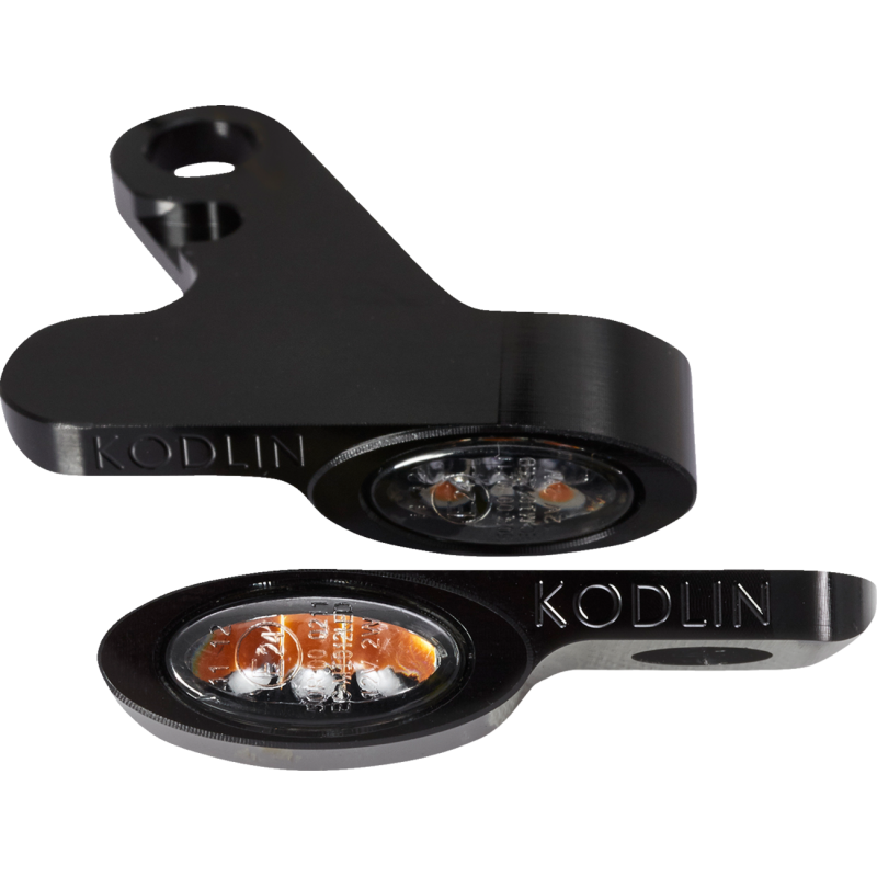 ELYPSE FRONT LED 2-1 TURN SIGNALS M8 SOFTAIL BLACK