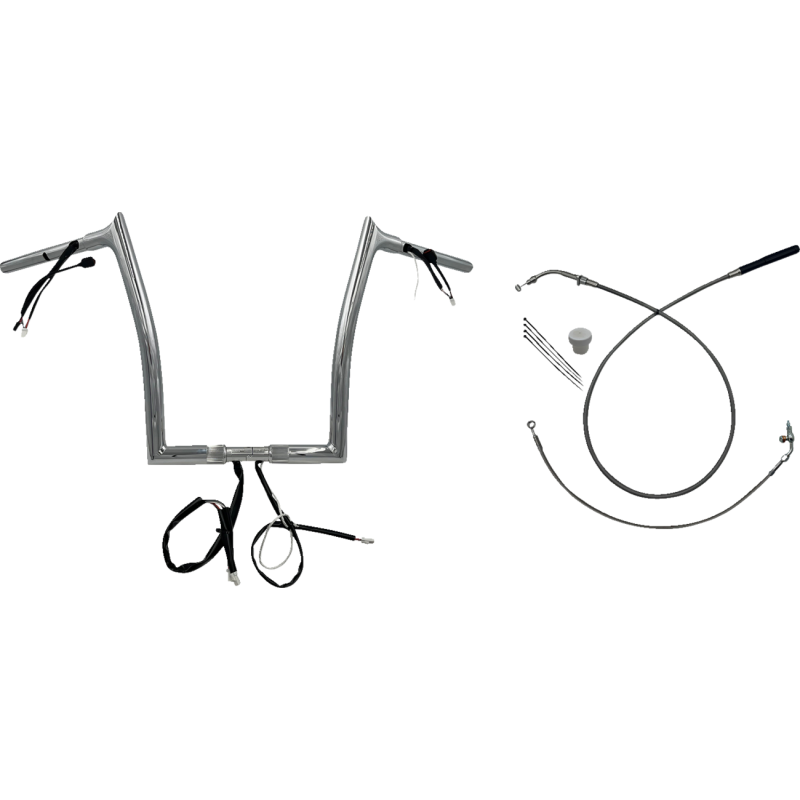 1-1/4" EZ Install Pointed Top Handlebar - 14" - CHR